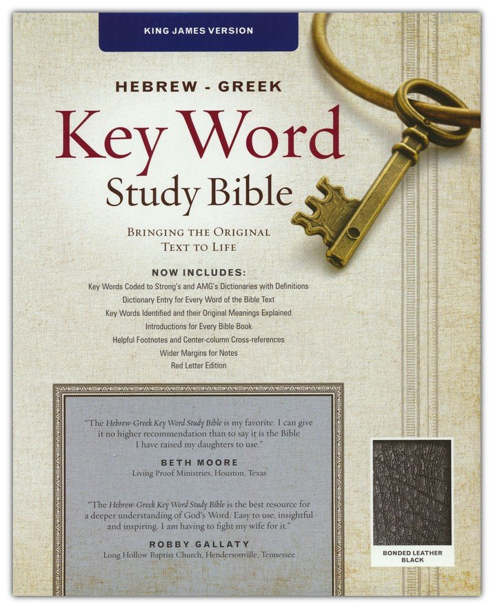 KJV Hebrew-Greek Key Word Study Bible, Bonded Leather Black