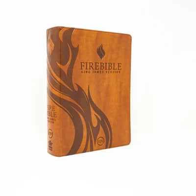 Fire Bible King James Version Bible, Brown Polyurethane