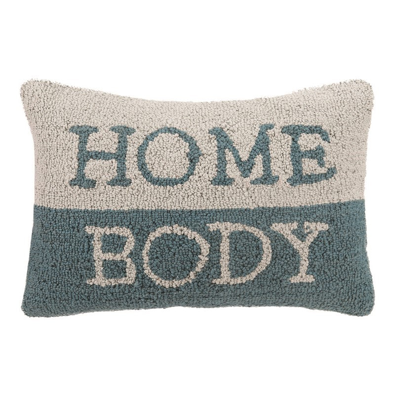 Homebody Hooked Pillow, 18" X 13"