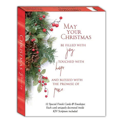 Boxed Christmas Cards - Christmas Berries - 12 Cards with Envelopes