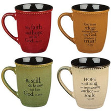 Faith, Hope, Trust and Be Still Mug Set