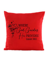 Where God Guides Christian Pillow - Accent Pillow