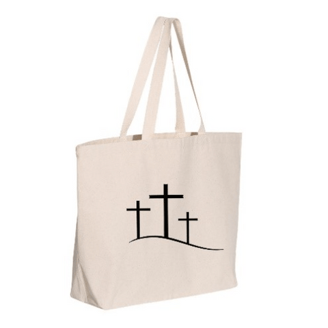 Crosses At Calvary Jumbo Tote Bag