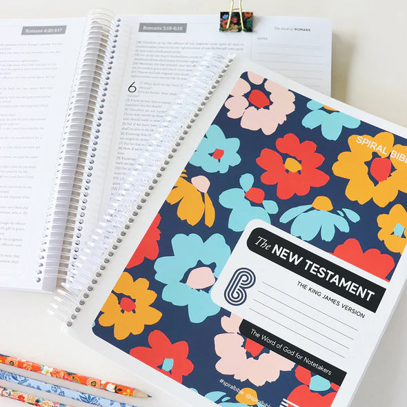 Spiral Bible™ - KJV - New Testament - Floral Journaling Bible