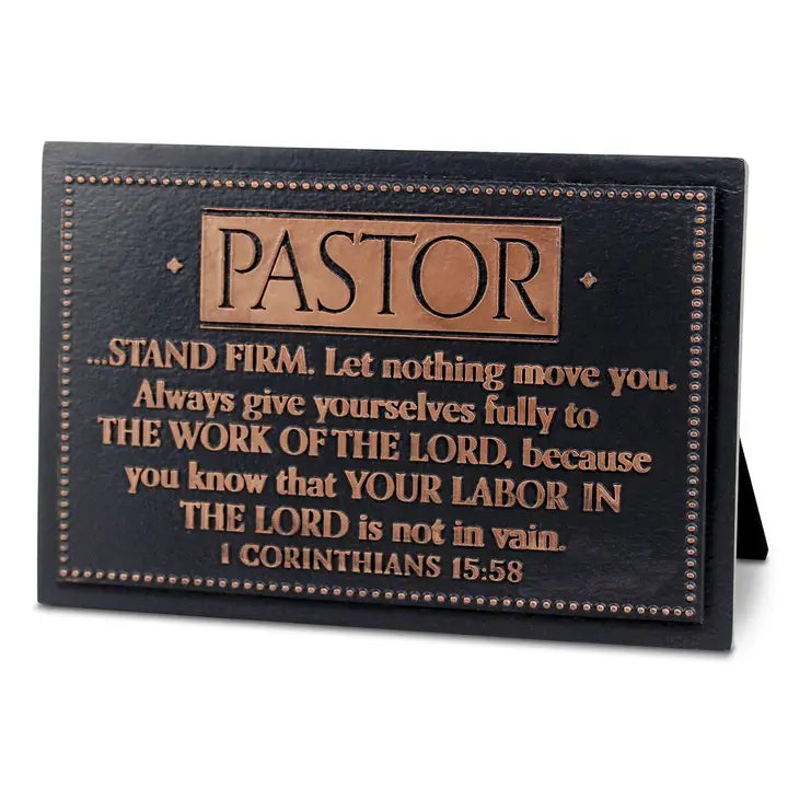 Lcp Plaque Stand Firm Pastor Copper Badge