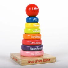 Fruit of the Spirit Stacking Rings Wood Puzzle