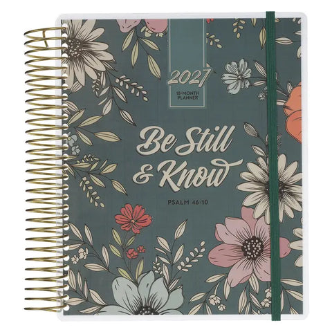 2027 Wire 18-Month Planner Teal Blue Be Still & Know Ps. 46:10
