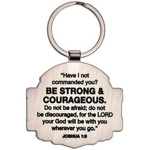 The World’s Best Dad Metal Key Ring in Gift Tin- Joshua 1:9