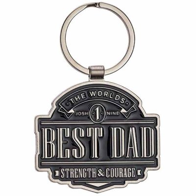 The World’s Best Dad Metal Key Ring in Gift Tin- Joshua 1:9
