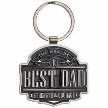 The World’s Best Dad Metal Key Ring in Gift Tin- Joshua 1:9