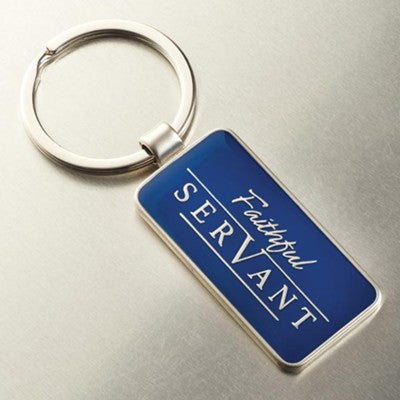 Faithful Servant-2 Chronicles 15:7 Key Ring in Tin