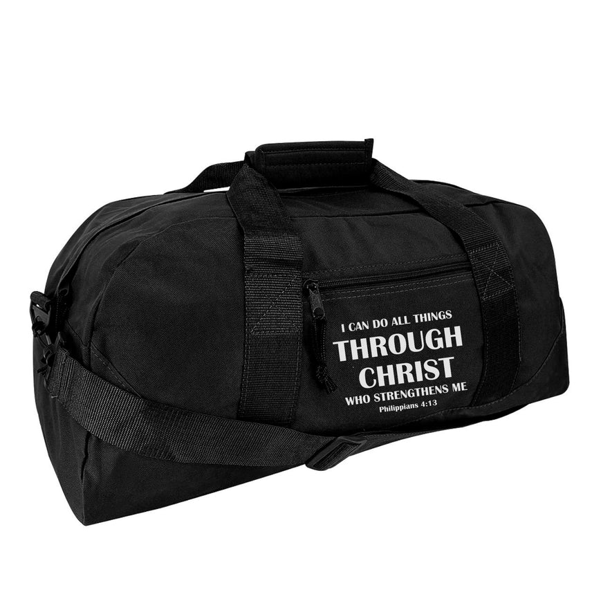 I Can Do All Things Through Christ Duffle Bag (Black)