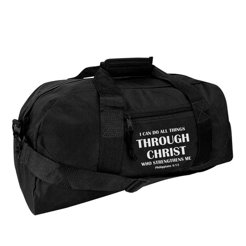 I Can Do All Things Through Christ Duffle Bag (Black)