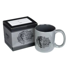 Be Strong Lion Gray Coffee Mug- Joshua 1:9