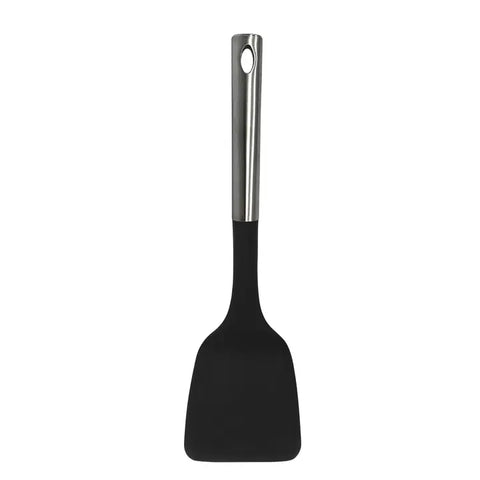 Millvado Black Nylon Utensil with Stainless Steel Handle Solid Turner Spatula 13.5''