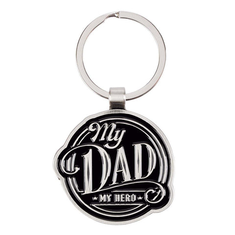 My Dad My Hero Key Ring in Gift Tin-Proverbs 14:26