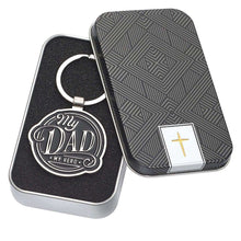 My Dad My Hero Key Ring in Gift Tin-Proverbs 14:26