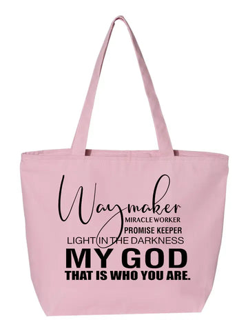 Waymaker Zippered Tote Bag