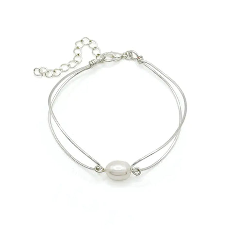 Grace Freshwater Pearl and Silver Bracelet