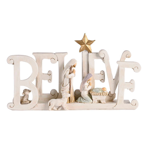 Nativity Holy Family Believe Star 5H