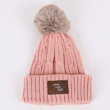 Brown, Pink Beanie- Pray Wait Trust