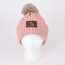 Brown, Pink Beanie- Pray Wait Trust