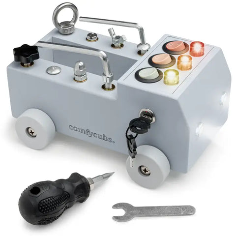 Busy Activity Board Toy Truck Set with LED Light Switch