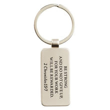 Faithful Servant-2 Chronicles 15:7 Key Ring in Tin