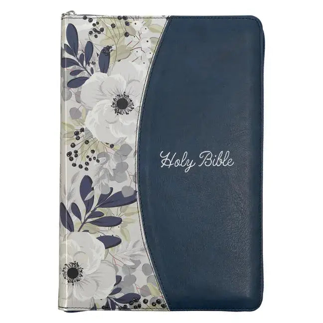 KJV Large Print Thinline Bible with Zippered Closure and Thumb Index