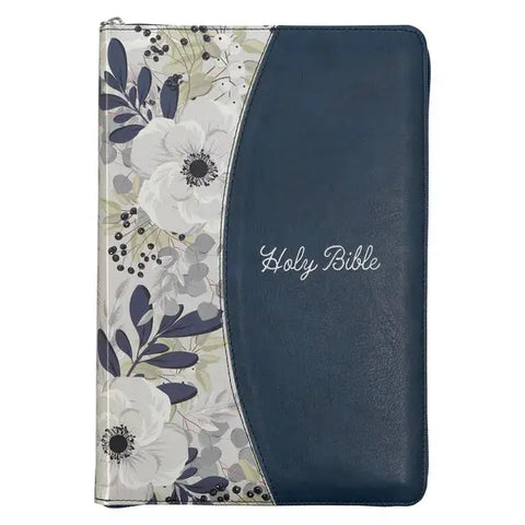 KJV Large Print Thinline Bible with Zippered Closure and Thumb Index