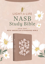 Light For Life NASB Study Bible, Blush Bouquet, Leather Bound