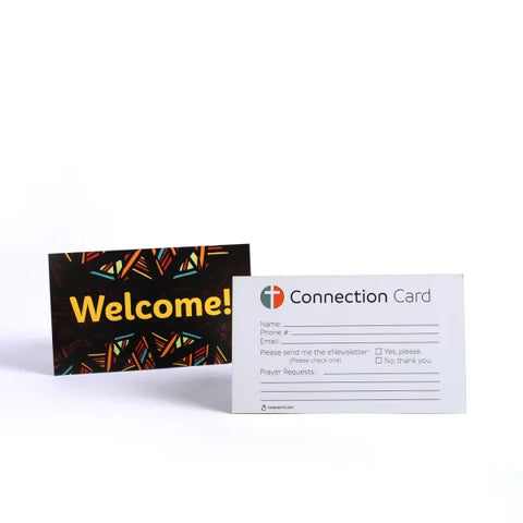 Connect Visitor Card- Multicolor Black, 50 Count