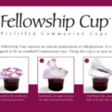 Fellowship Cup® Prefilled Communion Cups- Juice and Wafer Set/ 6PK