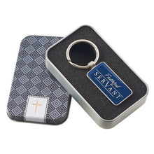 Faithful Servant-2 Chronicles 15:7 Key Ring in Tin