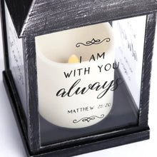 Will Be With You Always LED Candle Black Lantern