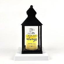 Will Be With You Always LED Candle Black Lantern