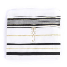 Traditional Messianic with Tallit Black/Gold Prayer Shawl with Matching Bag