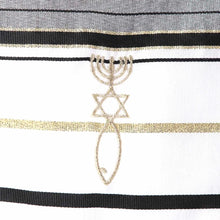 Traditional Messianic with Tallit Black/Gold Prayer Shawl with Matching Bag