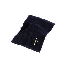 Towel with Gold Cross Design