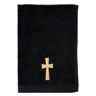 Towel with Cross Design in Gold