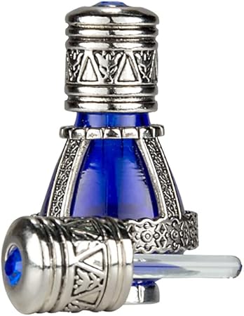 Pomegranate Anointing Prayer Oil for Prayer in Cobalt Glass Vial-Natural Joyfulness Oil 0.24oz