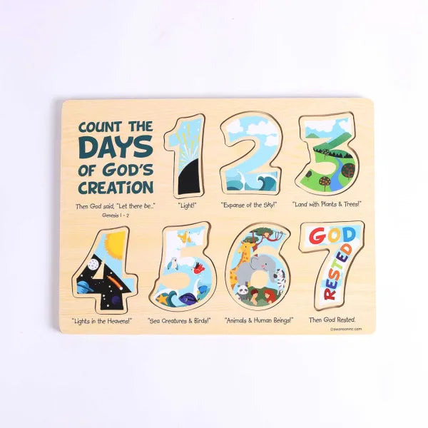 7 Days of Creation Bible Inspired Word Puzzle