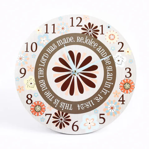 Rejoice and Be Glad Canvas Wall Clock,  11 inch