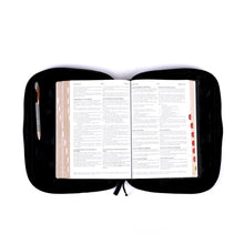 Bible Cover Imitation Leather Cross Black, L