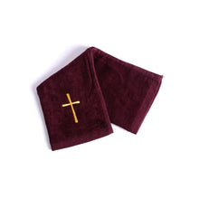 Towel with Cross Design in Gold