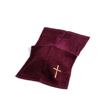 Towel with Cross Design in Gold