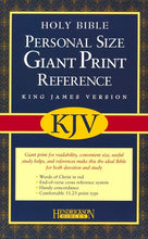 KJV Personal Size Giant Print Reference Bible, Burgundy