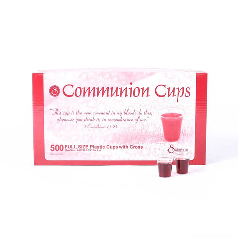 Communion Cups with Etched Cross Design- 1 3/8 inch, 500 Count