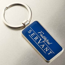 Faithful Servant-2 Chronicles 15:7 Key Ring in Tin