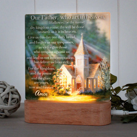 Our Father Prayer Tabletop Led Nightlight
